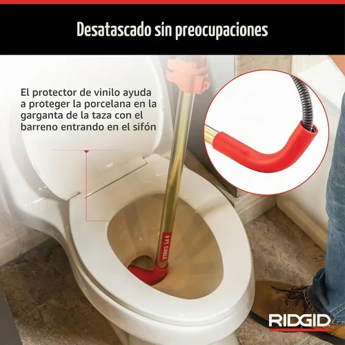 Vista 4 de Ridgid 56658 K-6P Barrena de inodoro de 6 pies con cabezal de bombilla