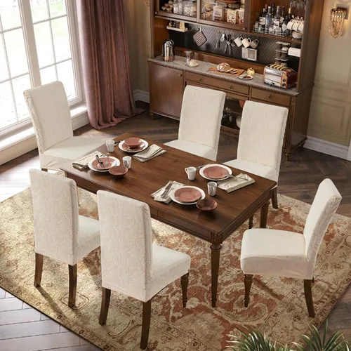 Vista 2 de Fundas impermeables para sillas de comedor, fundas elásticas para sillas Parsons, para comedor, cocina, funda protectora para silla de comedor