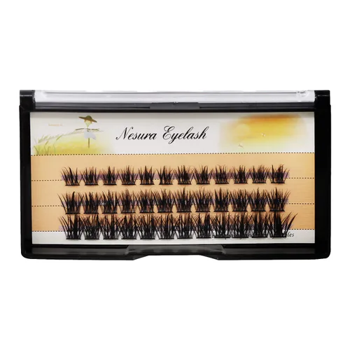 Vista 5 de BODERMINCER 60 pestañas postizas negras hechas a mano, 10D, largas, naturales, pestañas individuales, extensión de pestañas postizas, maquillaje