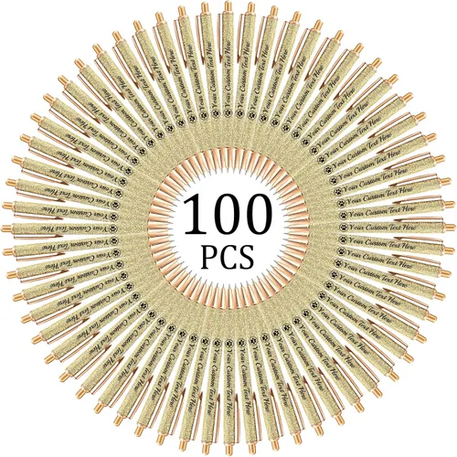 Vista 44 de Hasta 100 bolígrafos personalizados con nombre a granel, bolígrafo con purpurina de impresión personalizada, grabado gratis, texto con logotipo