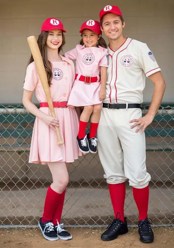 Vista 4 de Fun Costumes Toddler Girls A League of Their Own Dottie Halloween Costume Kids Baseball Dress with Belt, Hat & Socks