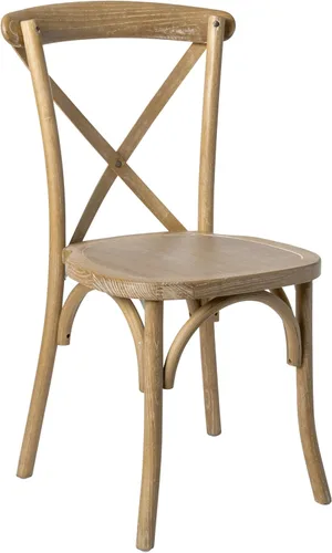 Vista 18 de Flash Furniture Advantage Medium con silla X-Back de grano blanco Grano blanco medio