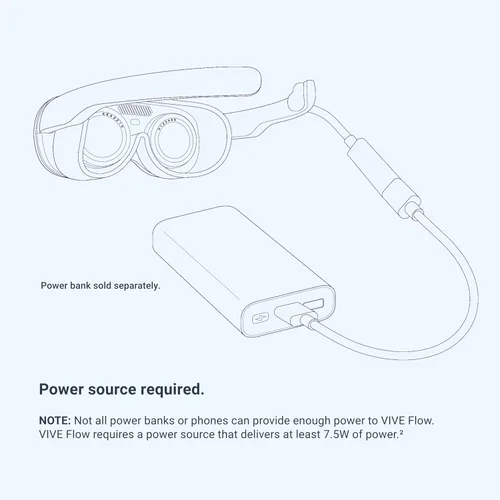 Vista 3 de HTC Auriculares de realidad virtual Vive Flow con controlador