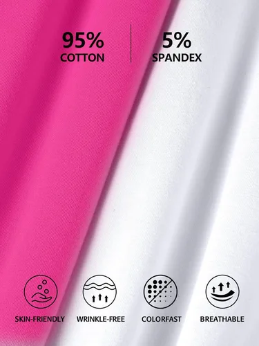 Vista 117 de Camisa Attraco de algodón, con tirantes estilo espagueti, con brasier incorporado, 2 paquetes, para mujer