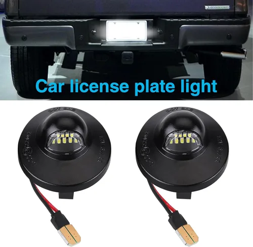 Vista 8 de 2 luces LED para placa de matrícula compatibles con Ford F150 F250 F350 Super Duty Ranger Explorer Bronco Excursion Expedition Full LED Placa Luz