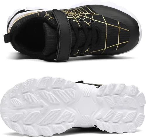 Vista 5 de IGBAY Zapatillas deportivas para niños pequeños y grandes con amortiguación, para correr, deportes, deportes, fitness, entrenamiento cruzado