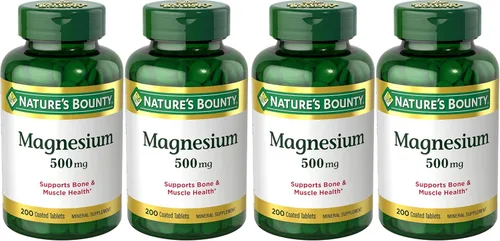 Vista 9 de Nature's Bounty Tabletas de magnesio de 500 mg, suplemento de magnesio de alta potencia para la salud ósea y muscular, apoyo para todo el cuerpo