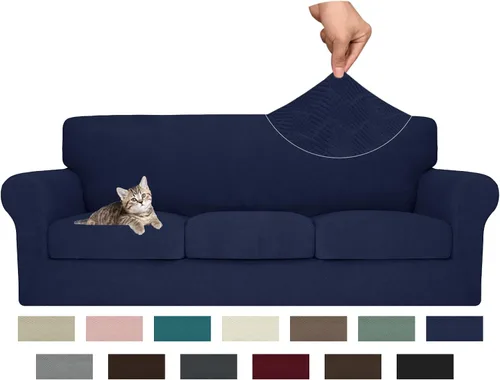 Vista 91 de MAXIJIN 2 piezas de fundas para silla con brazos, funda para silla de sofá para sala de estar, funda elástica para perros para una silla con 1 cojín