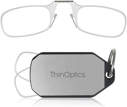 Vista 7 de Always With You by ThinOptics Classic Keychain Reading Glasses Funda negra/marcos negros