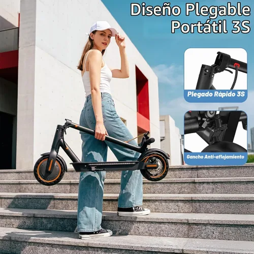 Vista 5 de Scooter eléctrico para adultos, plegable Commuter E Scooter con sistema