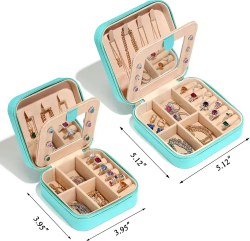 Vista 3 de Regalos de cumpleaños para mujeres, juego de 2 piezas de joyería de viaje, regalos de viaje, regalos para amigas, regalos personalizados, regalos