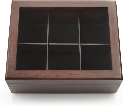 Vista 10 de Caja de té - Organizador de bolsas de té de madera de lujo de The Apace