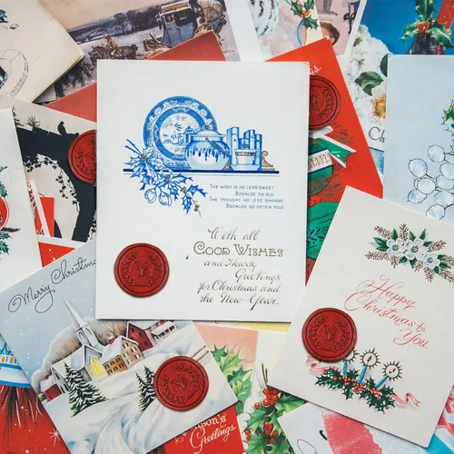 Vista 4 de 25 calcomanías adhesivas de cera con letra T rojas, hechas a mano, sin necesidad de sellar, rasgar y usar calcomanías de cera para invitaciones