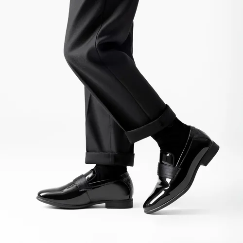 Vista 7 de Bruno Marc Zapatos de esmoquin formales para niño, mocasines sin cordones