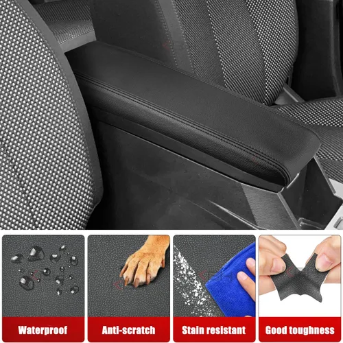 Vista 3 de KBH Funda de repuesto para reposabrazos de consola central para GMC Terrain, Chevy Equinox 2010 2011 2012 2013 2014 2015 2016 2017, cuero de vinilo