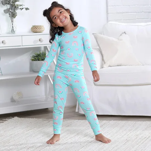 Vista 3 de Gerber Pijama unisex de 2 piezas para bebé y niño pequeño, con viscosa hecha de eucalipto