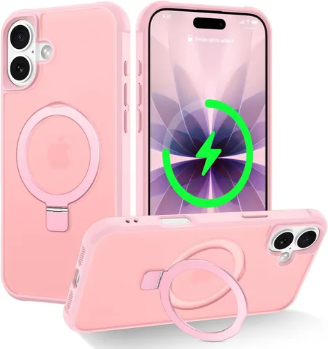 Vista 121 de CHAOFEnG Funda magnética compatible con iPhone 11 con soporte, prueba de caídas de grado militar, compatible con imán, anillo translúcido, parte