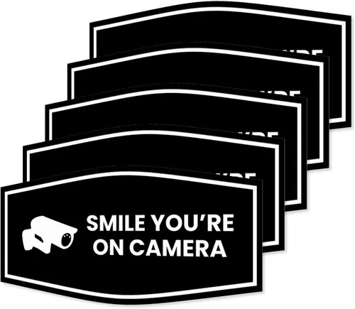 Vista 56 de Fancy Smile You're On Camera Letrero (negro) - Mediano (1 unidad)