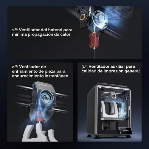 Vista 6 de Impresora 3D Creality K1C, 23.622 in/s con cámara AI y nivelación automática