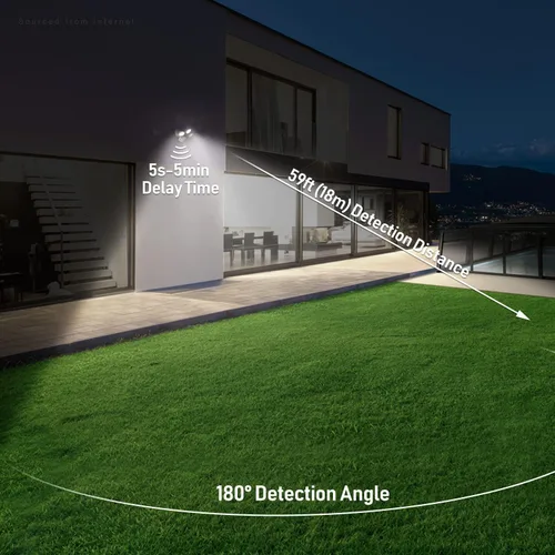 Vista 7 de LEONLITE Luz de seguridad LED 3CCT con sensor de movimiento, luces de inundación de aluminio para exteriores, 3 modos de detector de movimiento+del