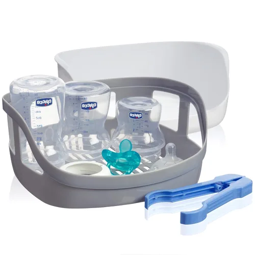 Vista 3 de Esterilizador de vapor para microondas: elimina el 99.9% de la suciedad de forma rápida y natural con el poder del vapor, blanco/gris