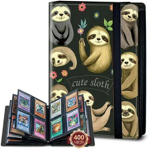 Vista 46 de Rossy Carpeta de tarjetas con 4 bolsillos, carpeta de tarjetas intercambiables, álbum de colección de tarjetas, para 160 tarjetas de carga lateral