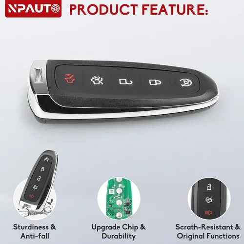 Vista 4 de NPAUTO Llavero de repuesto para Ford Escape Focus SE Titanium BEV C-max ENERGI 2013 2014 2015 2016 2017 2018 2019, proximity Smart Keyless Entry