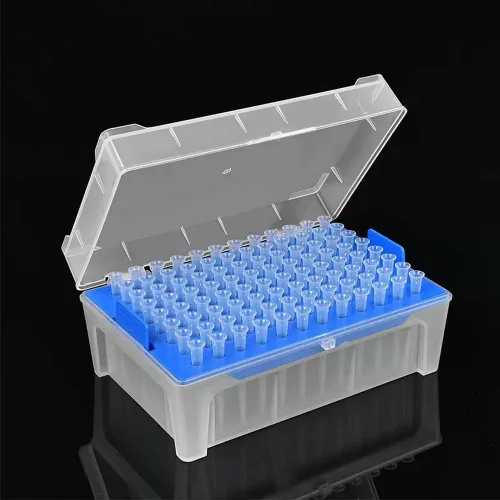 Vista 5 de Puntas de pipeta de filtrado de 10 µL – Puntas de pipeta de filtro universales – en rack, sin ARNasa/DNasa y seguras para pirógenos, transparentes