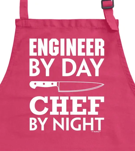 Vista 2 de Engineer By Day Chef By Night - Delantal ajustable con dos bolsillos