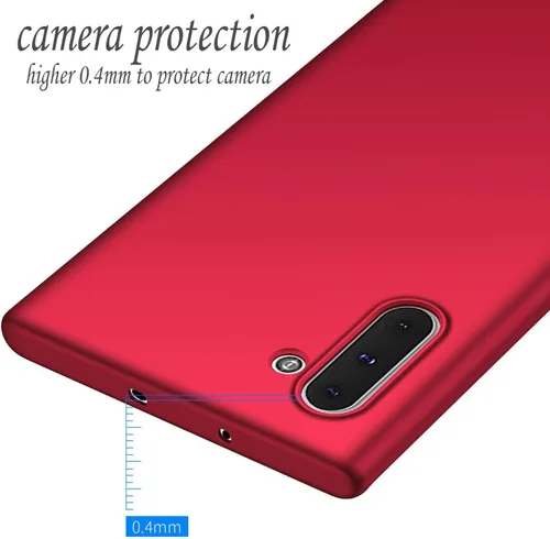Vista 3 de Funda de teléfono para Samsung Galaxy Note 10 Slim Funda protectora Galaxy Note 10 Premium Material PC Hard Cover (rojo)