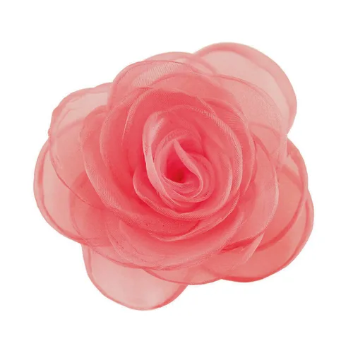 Vista 10 de adorables broches de rosas, clip para el cabello de flores de seda para mujer [joyas], sin metal, Rojo, XOTW05C4