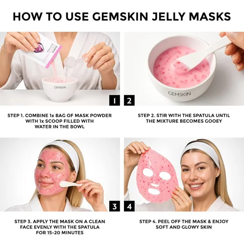 Vista 10 de Mascarilla de gelatina para tratamientos faciales despegable, paquete de 10 mascarillas de goma para modelar, paquete múltiple, mascarilla facial
