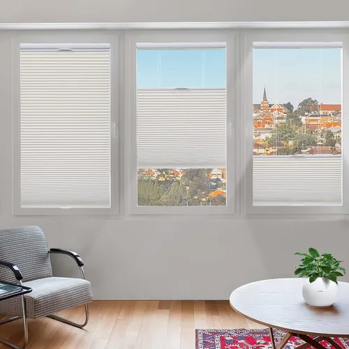 Vista 11 de Tonature Persianas Celulares de Tamaño Personalizado para Ventanas Cortinas Blackout sin Cordón Persianas Enrollables Protección UV Aislamiento