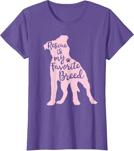 Vista 20 de Pitbull Rescue Is my Favorite Breed Dog Pit Bull Mama - Camiseta, Negro, S