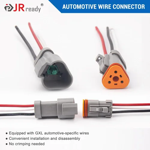 Vista 8 de JRready ST9028 - Juego de 4 conectores Deutsch de 3 pines, conector DT con cable automotriz GXL de 16 AWG, incluye conector a tope termorretráctil
