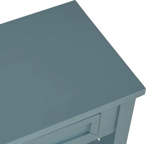 Vista 3 de Mesa consola de 36 pulgadas con 4 cajones y 1 estante de almacenamiento, mesa de madera de pino para entrada, sala de estar, dormitorio, pasillo
