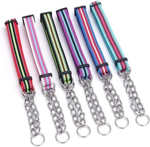 Vista 5 de LOS ANDES Collar Martingale para perros, collar reflectante para perro, collar de entrenamiento acolchado ajustable para perro, collar de nailon