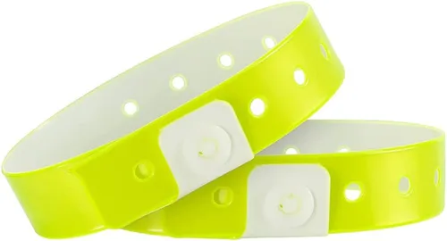 Vista 13 de Ouchan Pulseras de plástico negras - Paquete de 500 pulseras para eventos, club, música, reuniones y fiestas