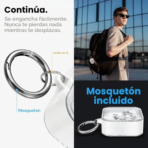 Vista 6 de Spigen Funda ultra híbrida diseñada para Nothing Ear 2 (2023) Protección de doble capa, carcasa de policarbonato transparente con parachoques