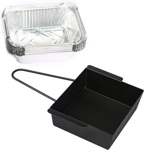 Vista 8 de Uniflasy Bandeja de Grasa con Bandeja Colectora y Forro de Papel Aluminio Universal Compatible con Nexgrill, Dynaglo, Cuisinart, Charbroil, Kenmore