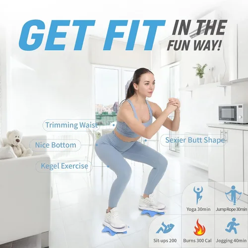 Vista 2 de Tabla giratoria de abdominales, tabla de ejercicios Twister, ejercicio de disco de torsión de cintura, ejercicio de tabla de abdominales