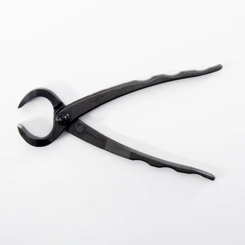 Vista 8 de Wazakura Cortador de raíz de bonsái forjado a mano fabricado en Japón, 6.7 pulgadas (6.693 in), cortador de árbol bonsái de acero al carbono negro