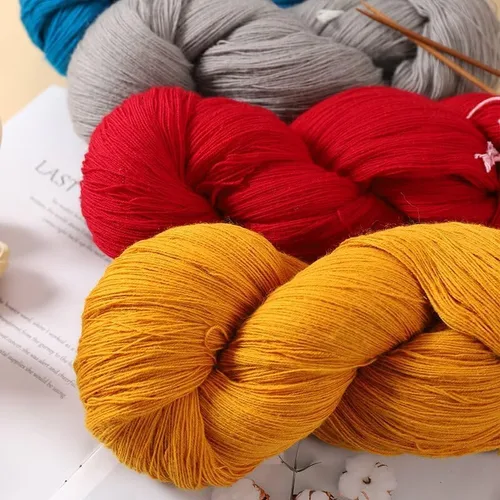 Vista 3 de 8.82 oz lana hilado tejer ganchillo bufandas sombrero decoración