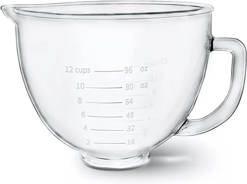 Vista 9 de Tazón de acero inoxidable compatible con mezclador Kitchenaid de 4.5/5 cuartos de galón, con tapa, cuenco inoxidable de 5 cuartos de galón