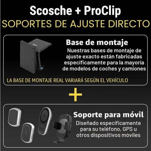 Vista 9 de Scosche MagicMount Pro2 - Soporte magnético para teléfono celular con placa de montaje AMPS para bases de montaje específicas para vehículos