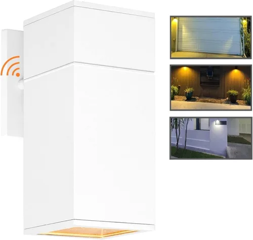 Vista 19 de Lámpara de pared para exteriores, iluminación exterior – Listado ETL, aluminio fundido a presión antioxidante, impermeable, diseño de cilindro