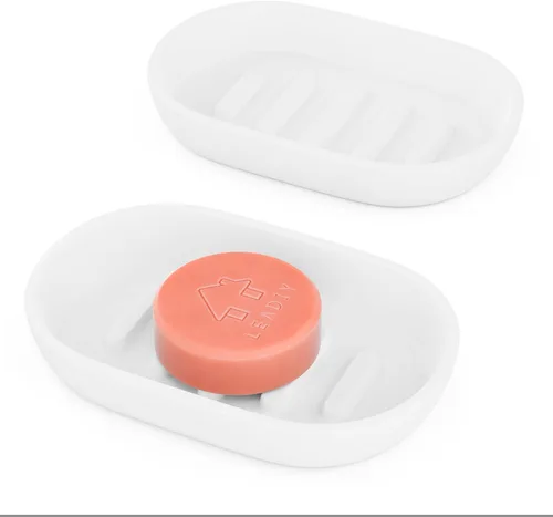 Vista 12 de Jaboneras para barra de jabón, soporte de jabón de baño negro, soporte de bambú para ducha de baño, lavabo de baño