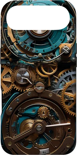 Vista 27 de Mechanical Steampunk Gears Internal Cogwork Mechanism Case for iPhone 17
