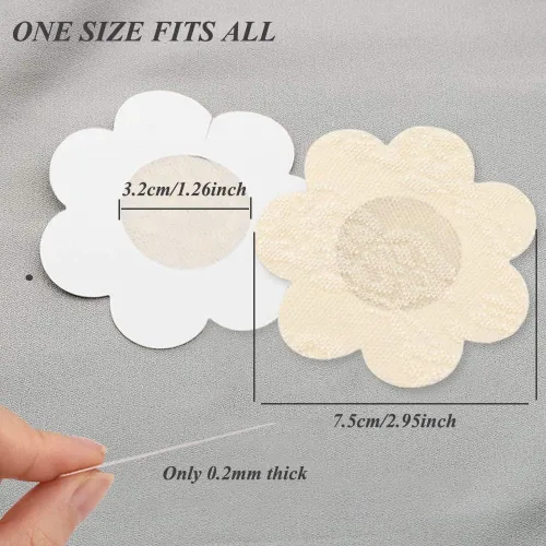 Vista 4 de 2 pares de cubiertas de pezón, fundas de silicona para pezones para mujeres, adhesivos y reutilizables para vestidos sin espalda