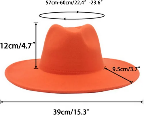 Vista 7 de Faringoto Sombrero Fedora para mujer, sombrero de invierno de lujo para hombre para mujer
